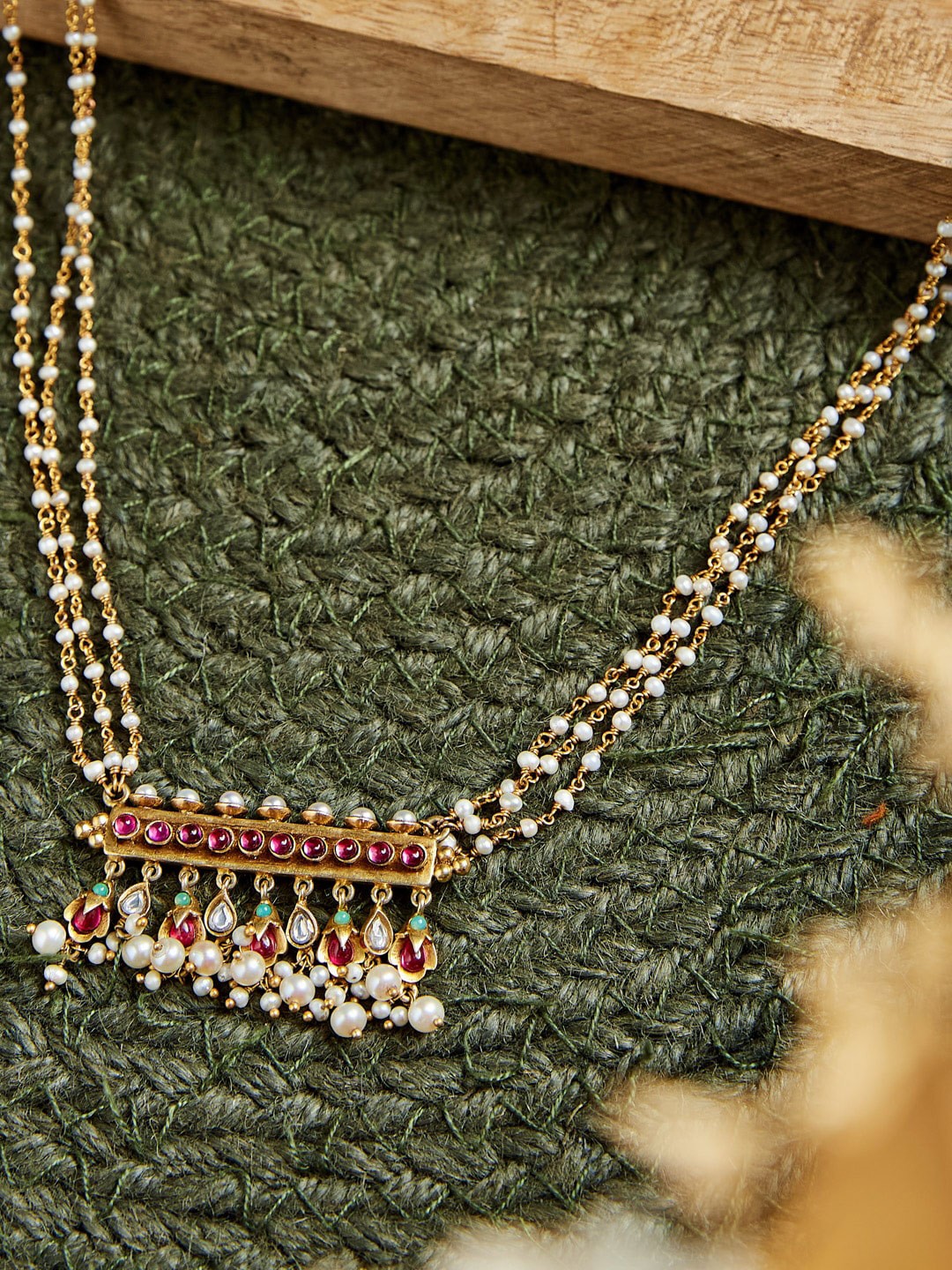 

Fabindia Silver Pearl Studded Gold-Plated Necklace