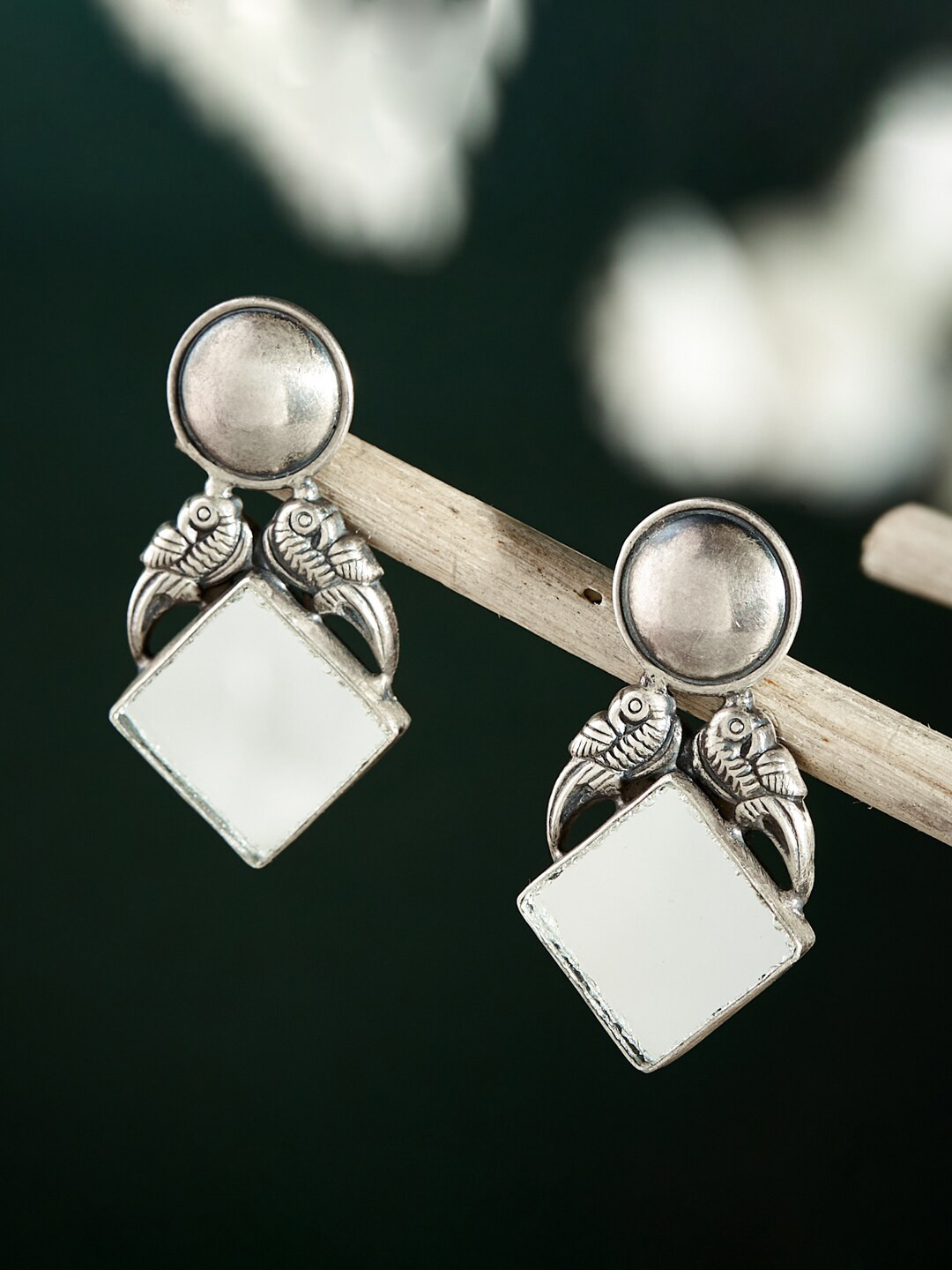 

Fabindia Silver Geometric Shaped Drop Earrings