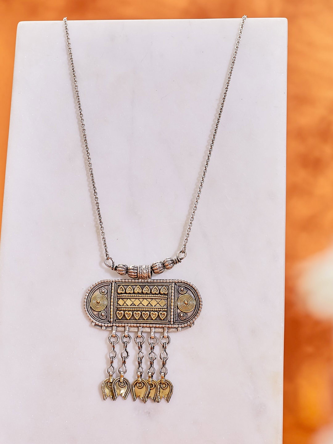 

Fabindia Silver-Plated Tribal Silver Necklace