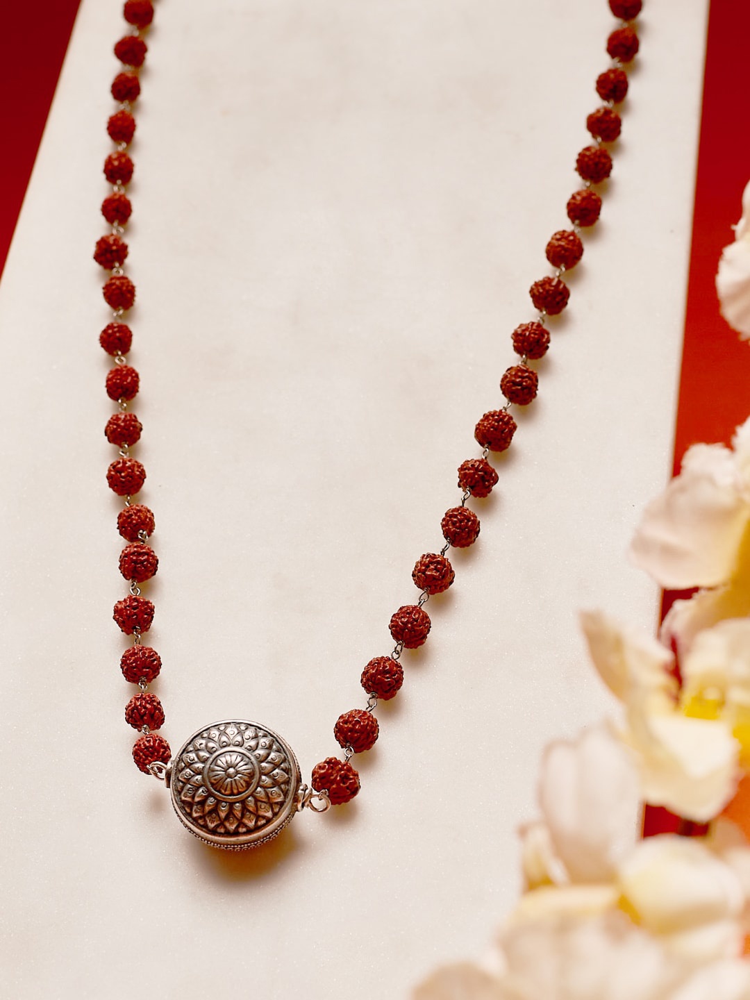 

Fabindia Women Silver-Plated Tribal Necklace, Brown
