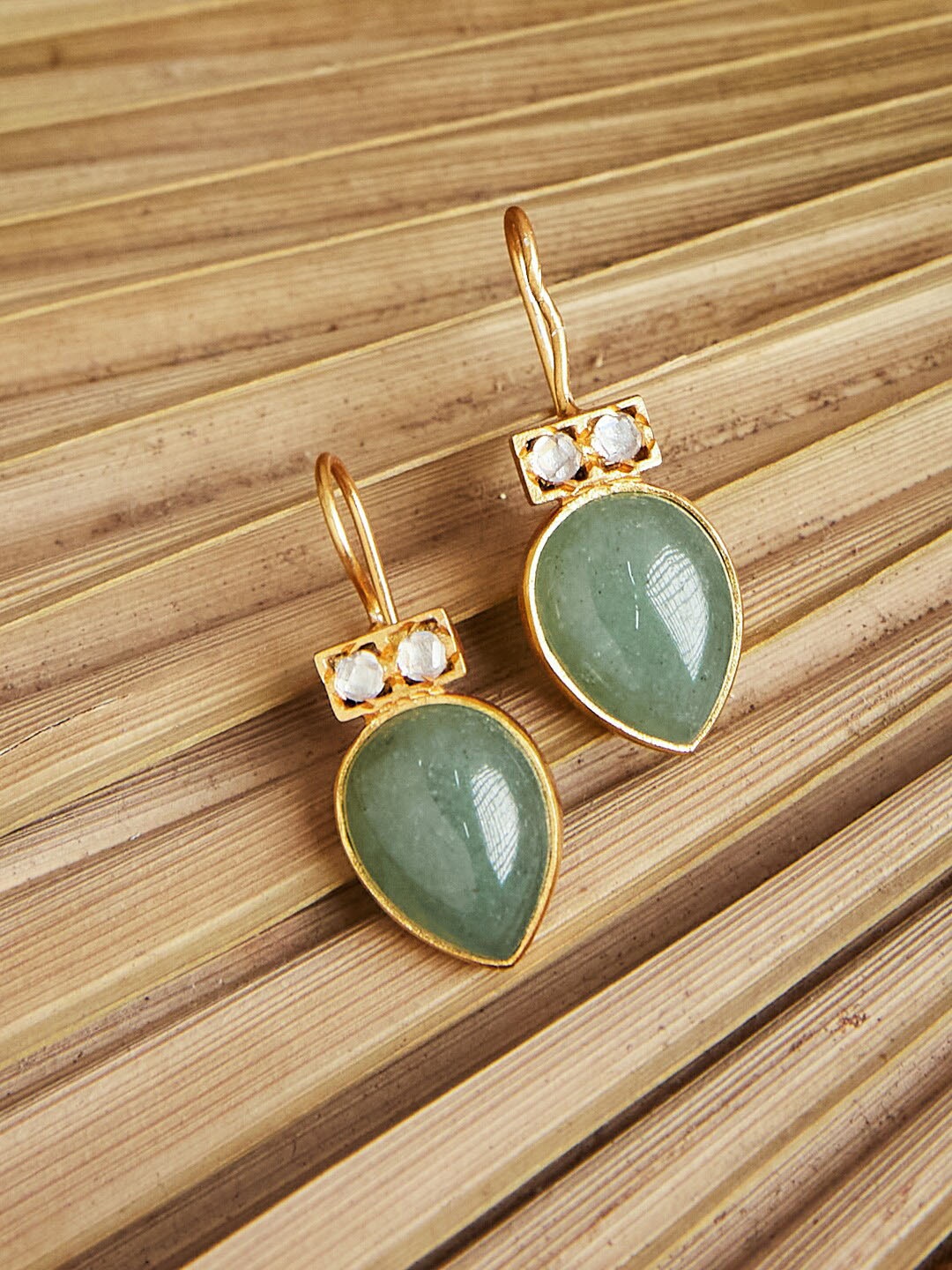 

Fabindia Gold-Plated Oval Drop Earrings