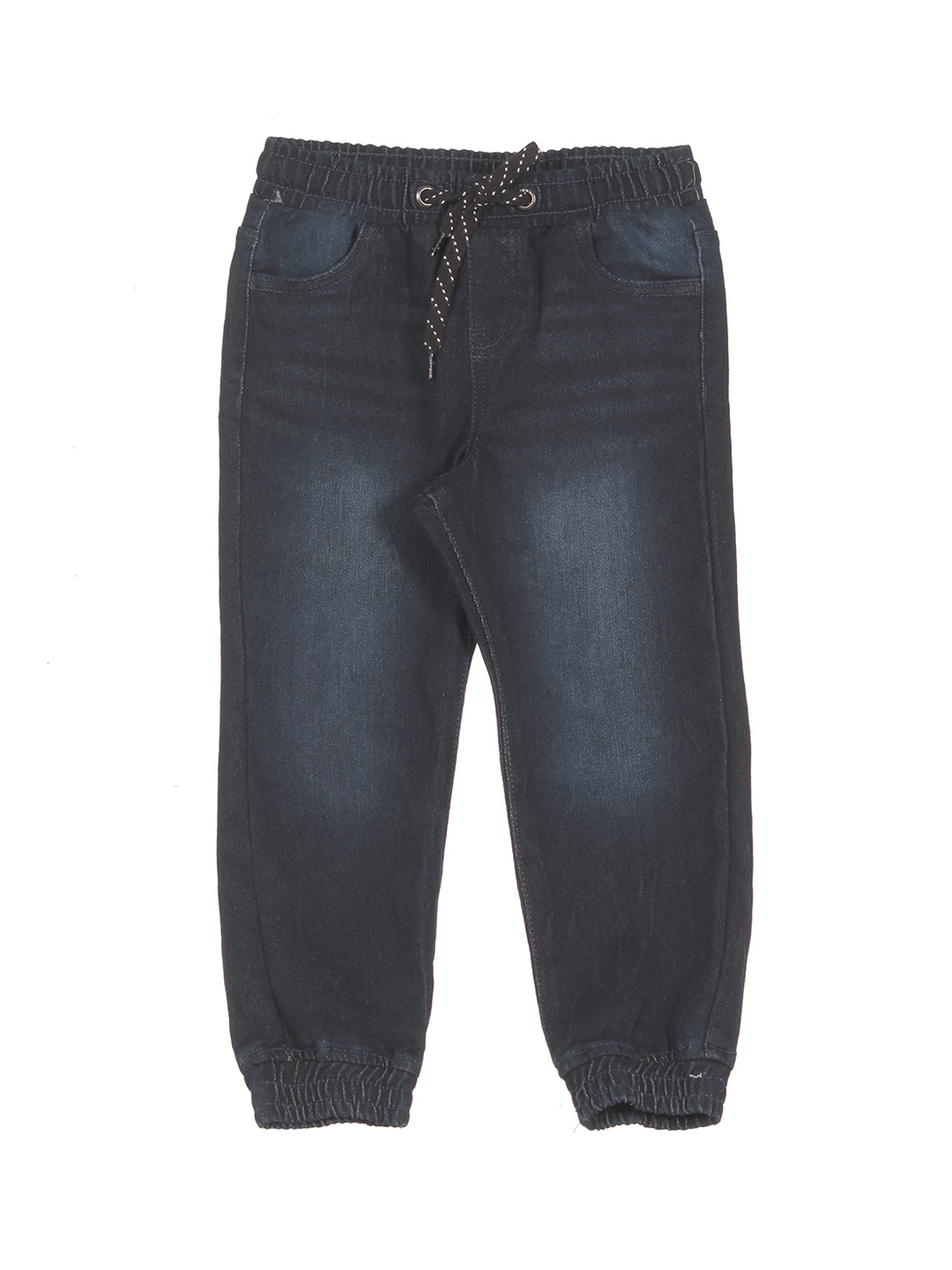 

Lil Lollipop Kids Straight Fit Light Fade Pure Cotton Joggers, Navy blue
