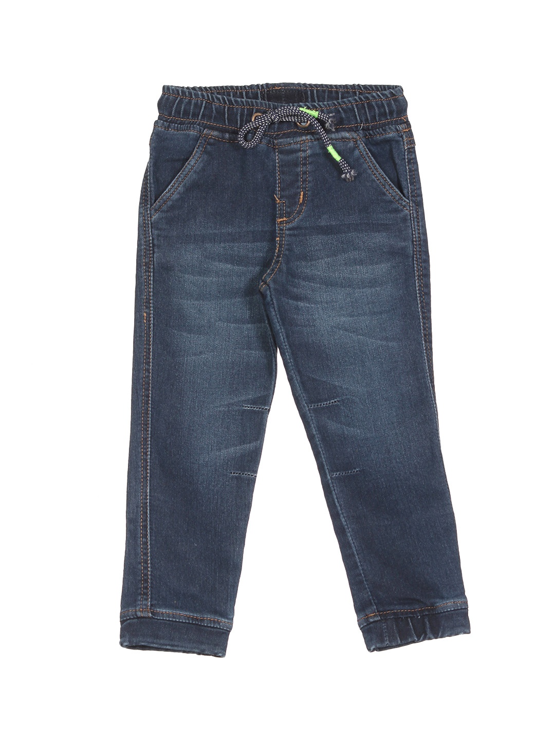 

Lil Lollipop Kids Straight Fit Light Faded Pure Cotton Jeans, Navy blue