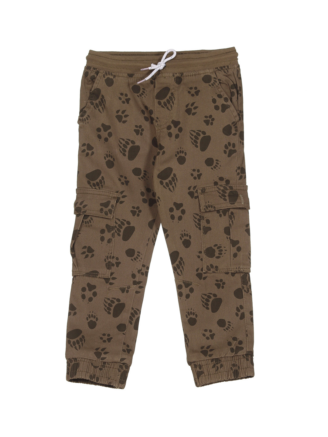 

Lil Lollipop Kids Printed Straight Fit Pure Cotton Joggers, Brown