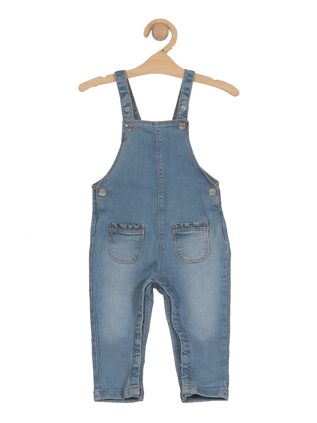 

Lil Lollipop Infant Straight Fit Cotton Denim Dungaree, Blue