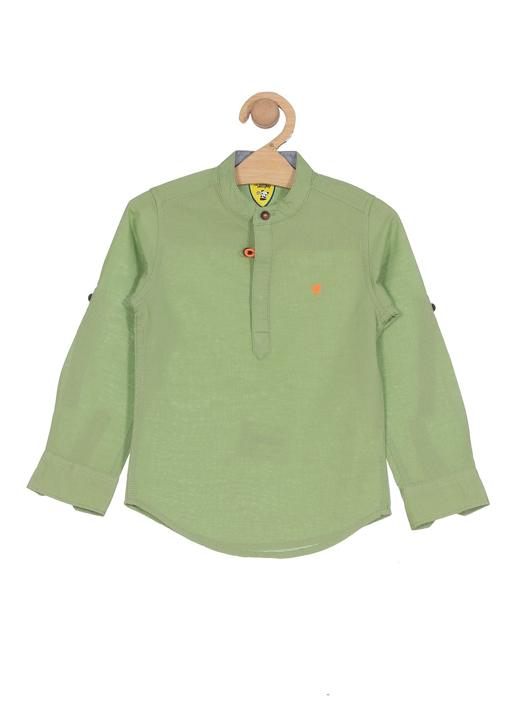 

Lil Lollipop Boys Casual Pure Cotton Shirt, Green