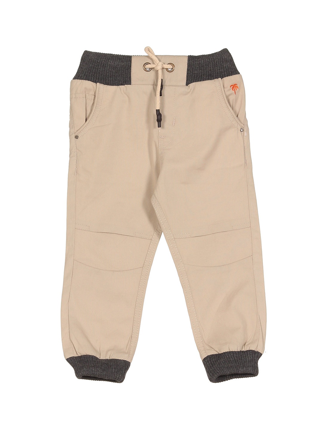 

Lil Lollipop Kids Straight Fit Pure Cotton Joggers, Beige