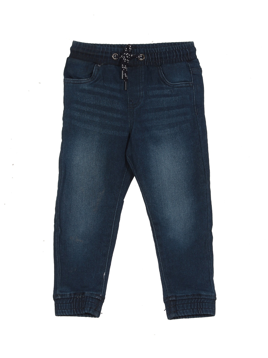 

Lil Lollipop Kids Straight Fit Light Fade Pure Cotton Joggers, Navy blue