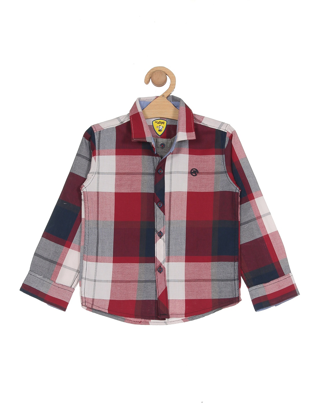 

Lil Lollipop Checked Casual Pure Cotton Shirt, Maroon