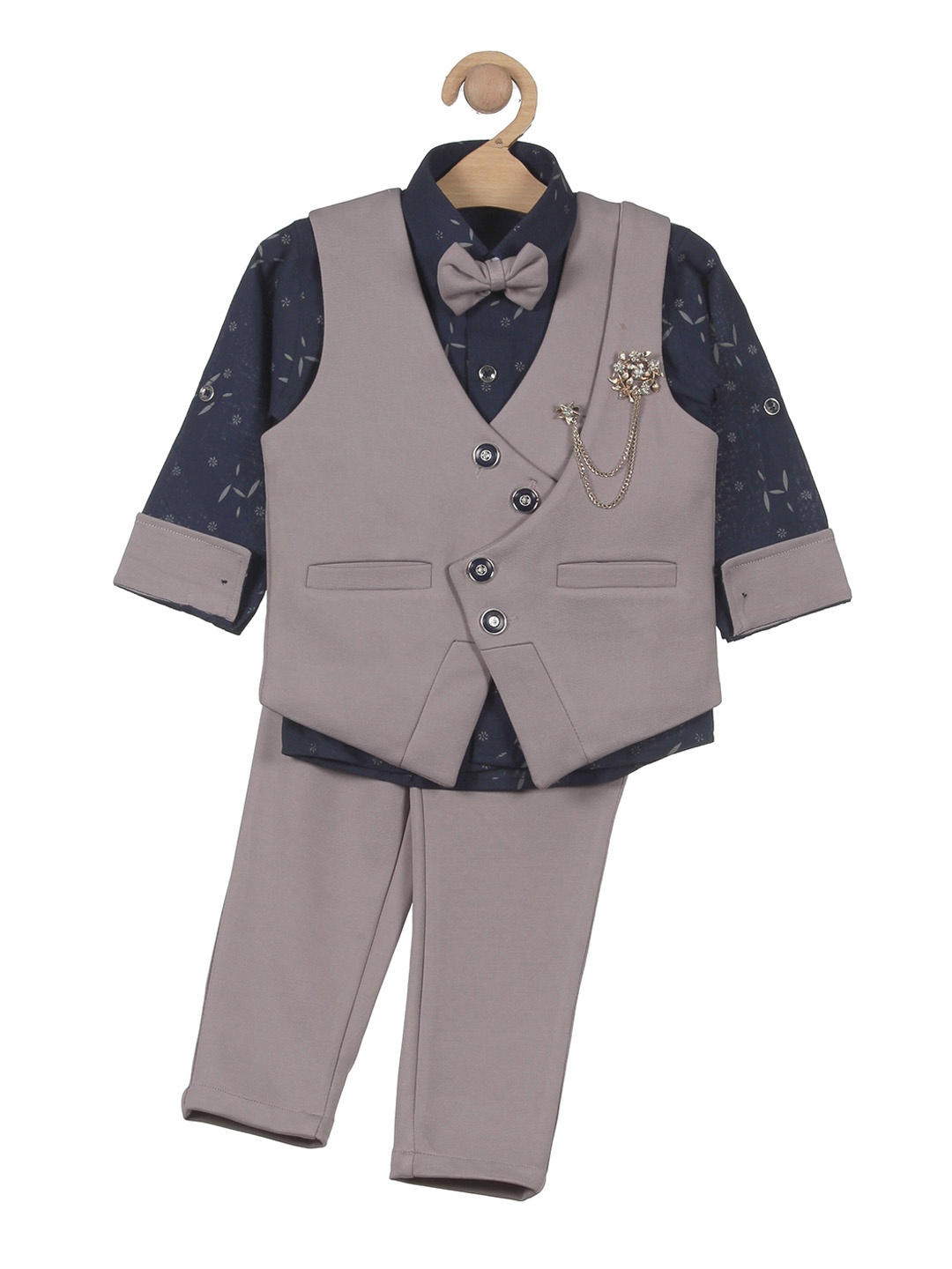 

Lil Lollipop Boys Single-Breasted Formal Suit, Grey