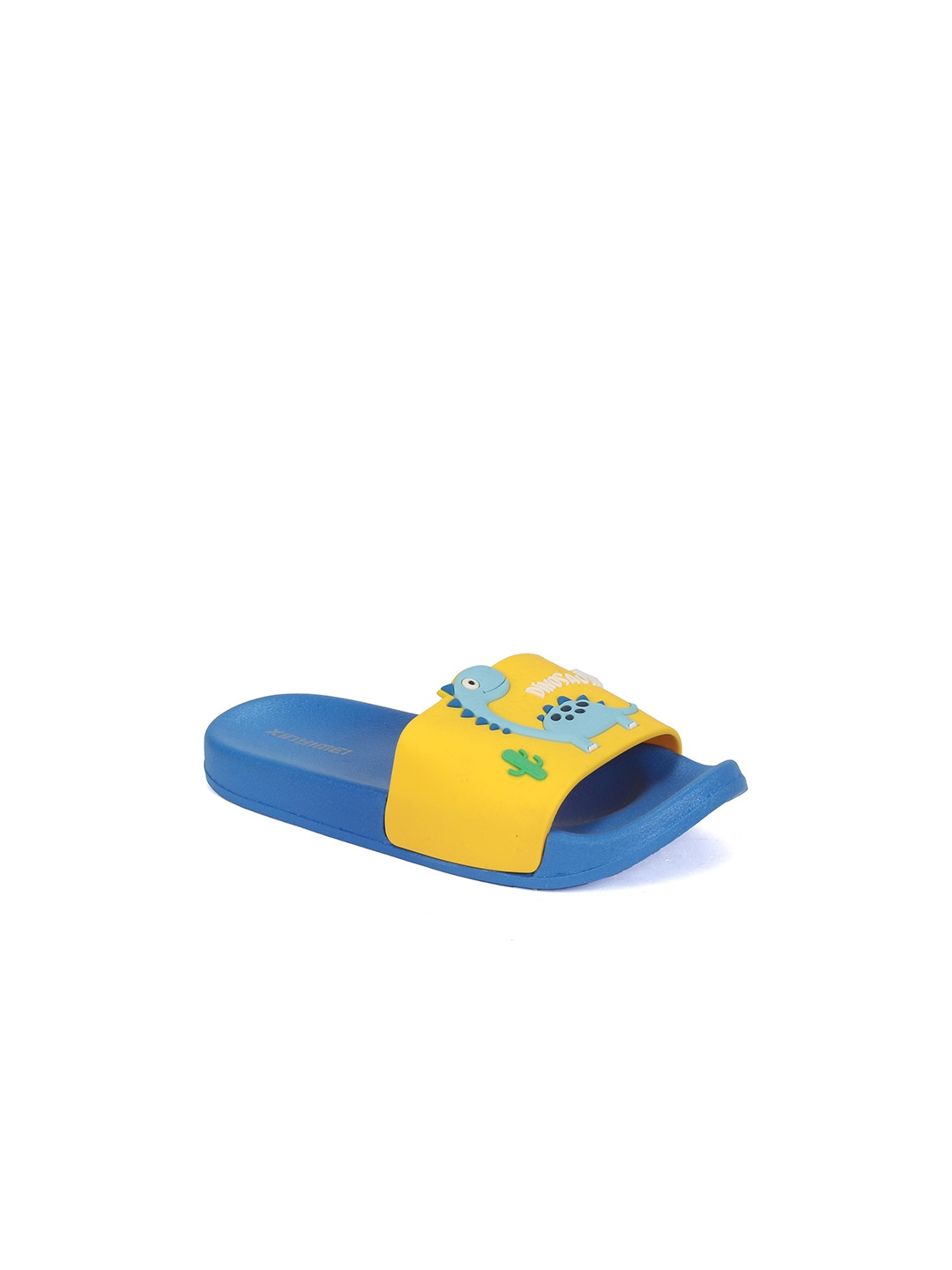 

Lil Lollipop Kids Dinosaur Printed Rubber Sliders, Navy blue