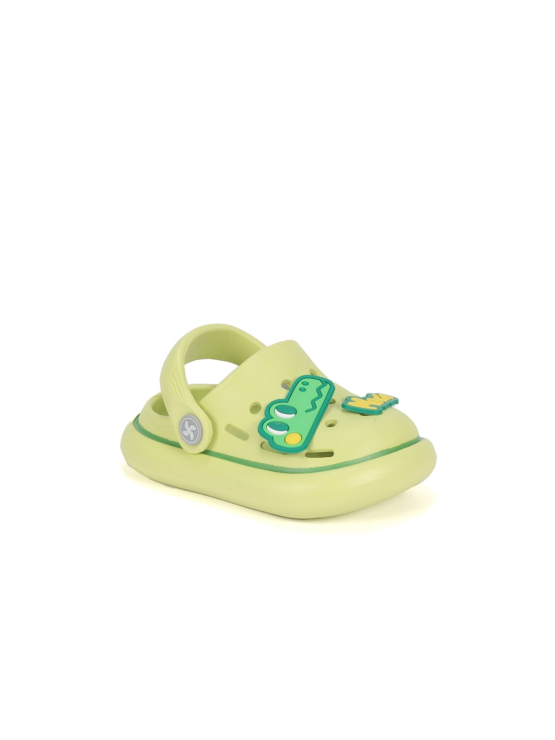 

Lil Lollipop Kids Dinosaur Applique Anti-Slip Clogs, Green