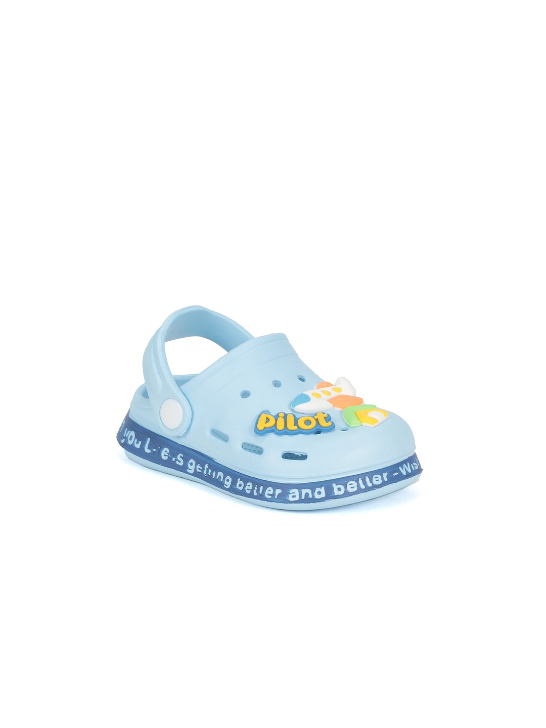 

Lil Lollipop Kids Applique Detail Anti-Slip Rubber Clogs, Blue