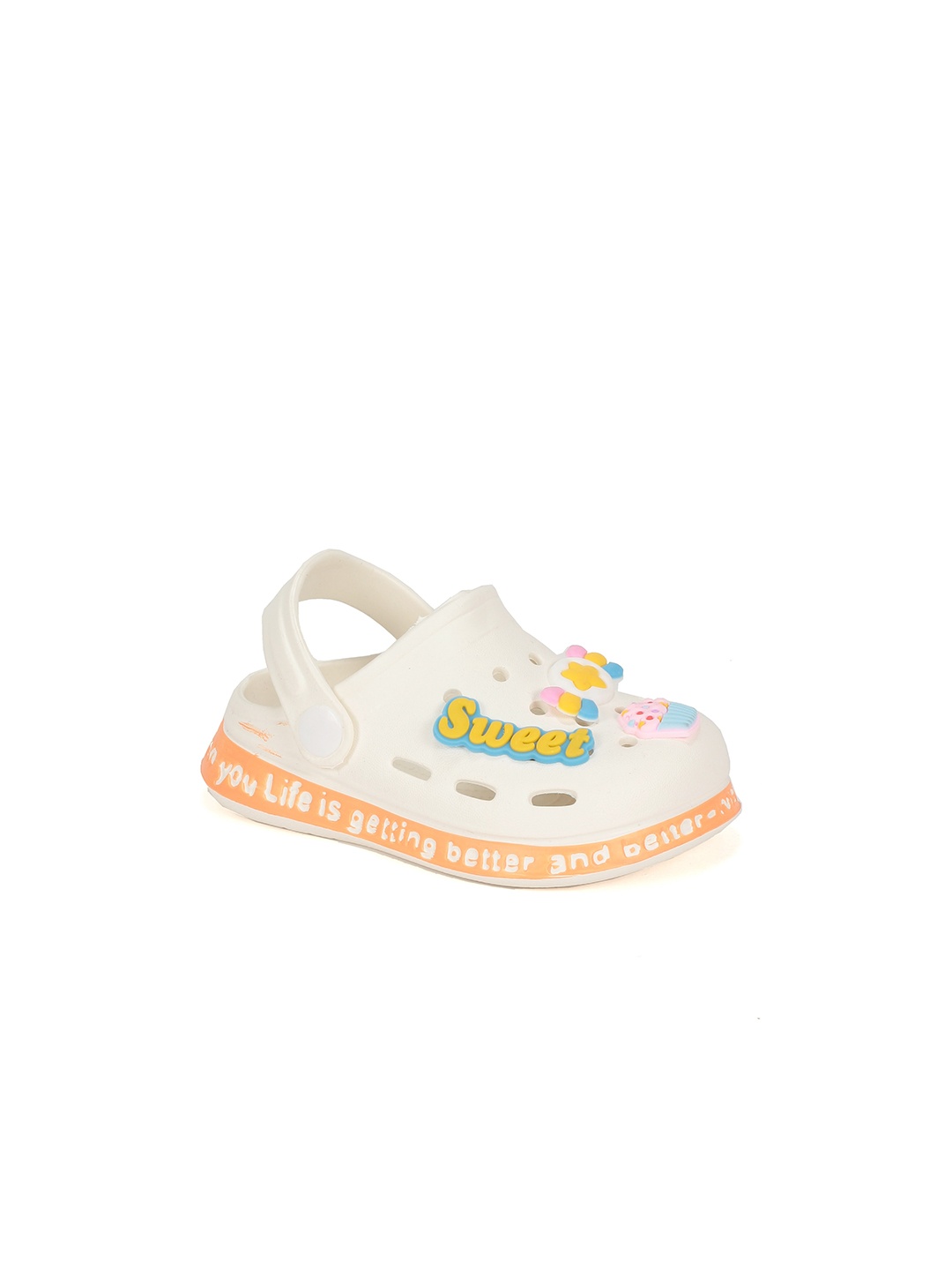 

Lil Lollipop Kids Sweet Applique Anti-Slip Clogs, Cream