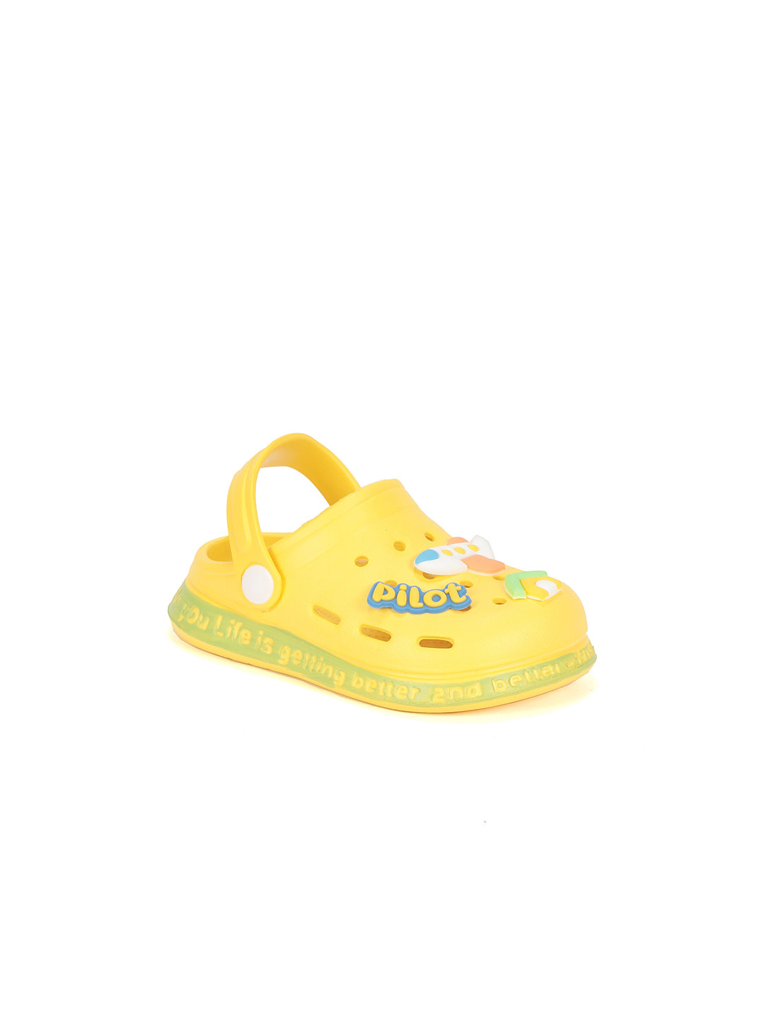 

Lil Lollipop Kids Applique Anti-Slip Clogs Sandals, Yellow