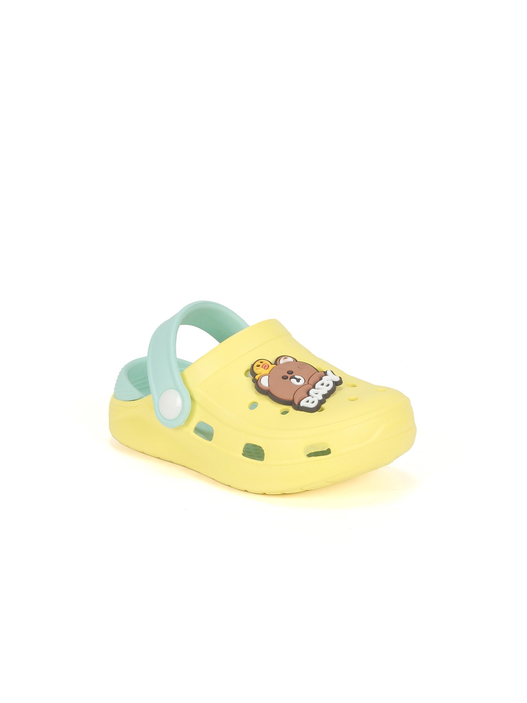 

Lil Lollipop Kids Bear Applique Anti-Slip Clogs, Yellow