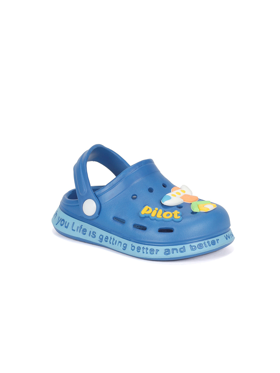 

Lil Lollipop Kids Pilot Applique Anti-Slip Clogs, Navy blue