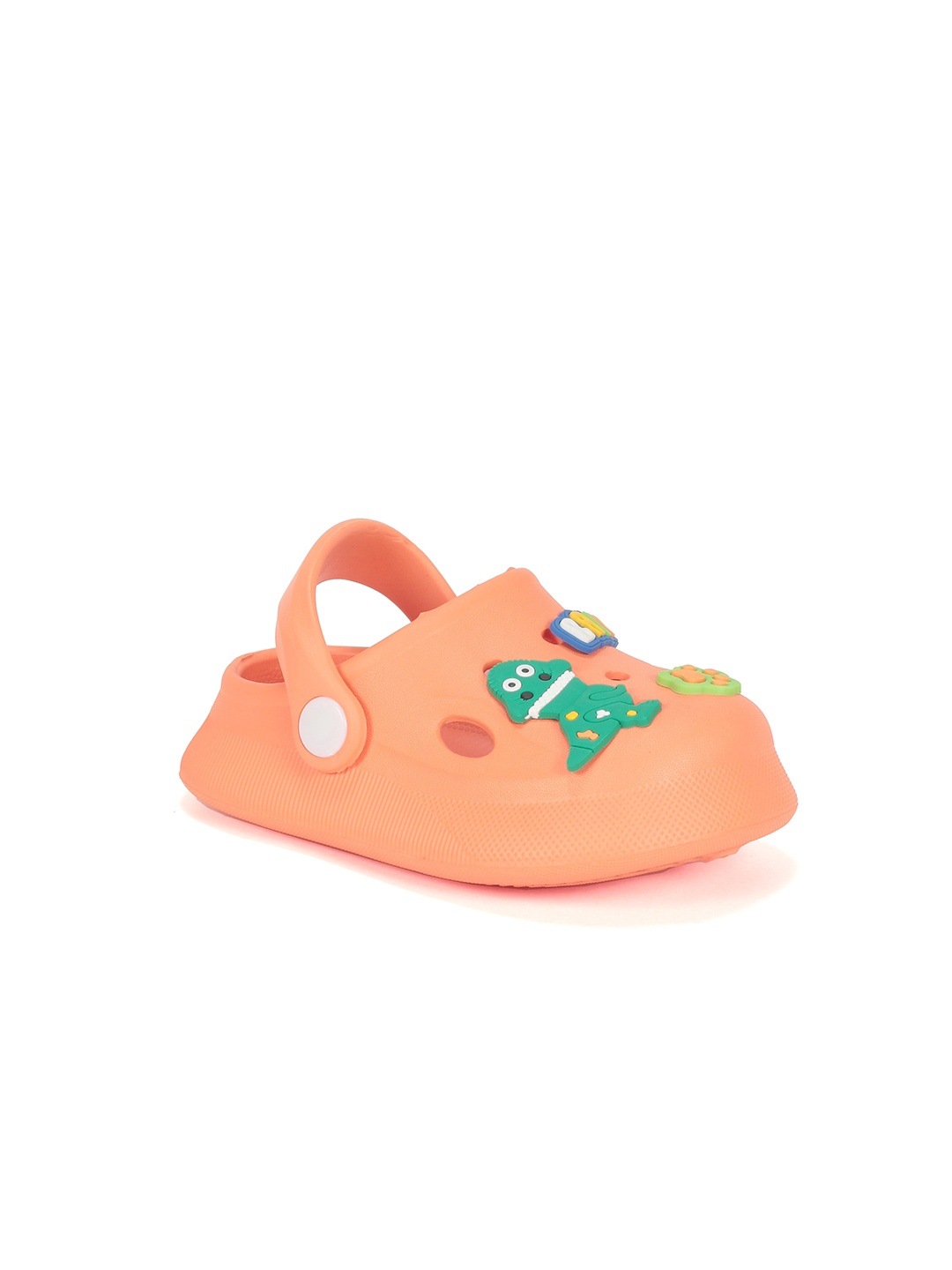 

Lil Lollipop Kids Cute Baby Applique Anti-Slip Clogs, Orange