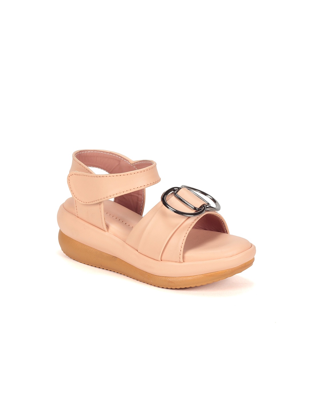 

Lil Lollipop Girls Flatform Heels Buckle Detail, Peach