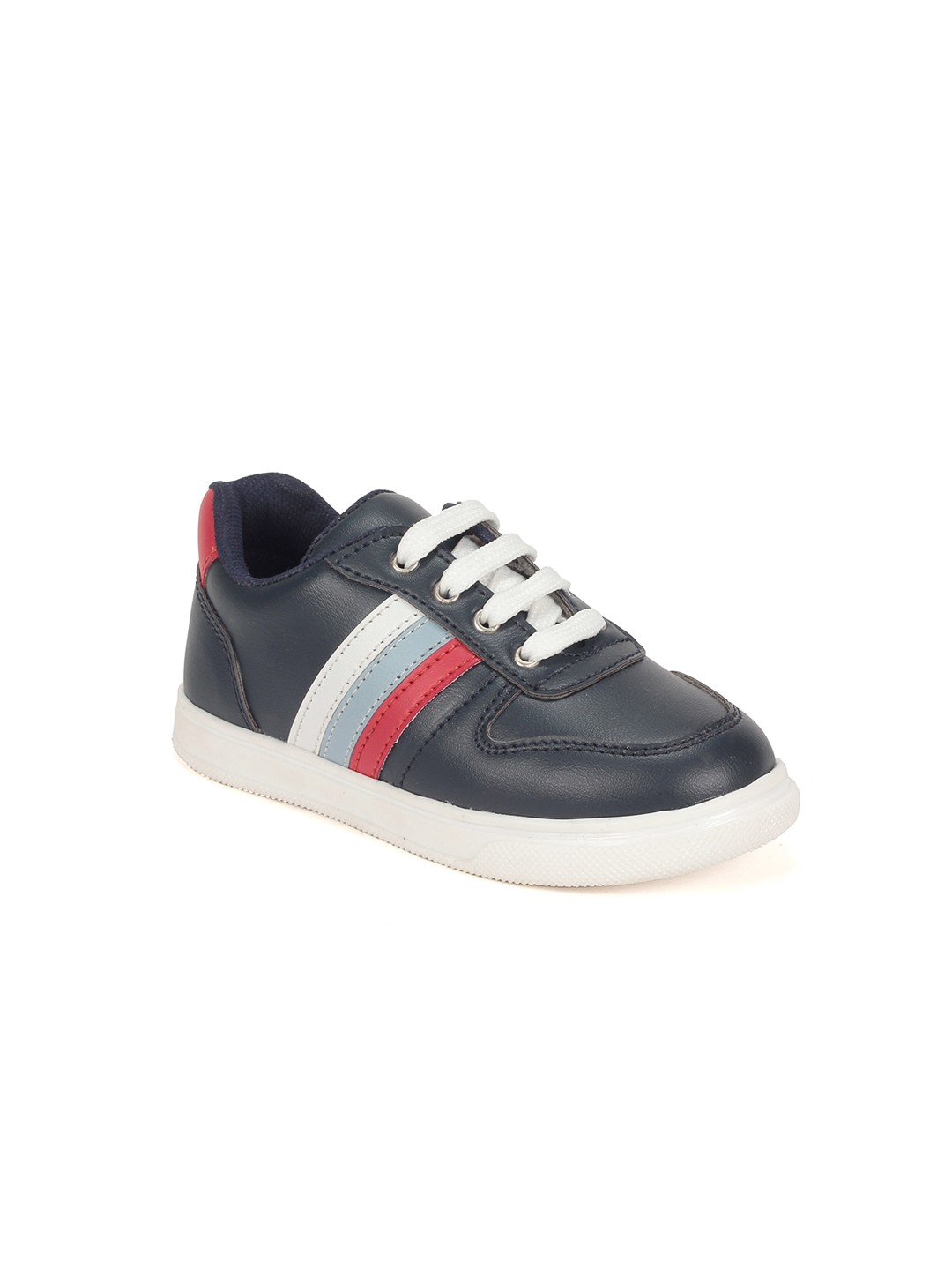 

Lil Lollipop Kids Striped Lace-Up Sneakers, Navy blue
