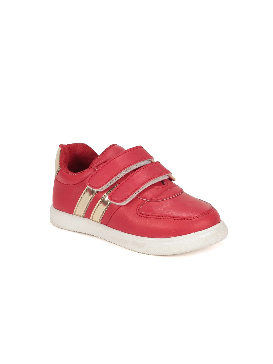 

Lil Lollipop Kids Striped Velcro Sneakers, Red