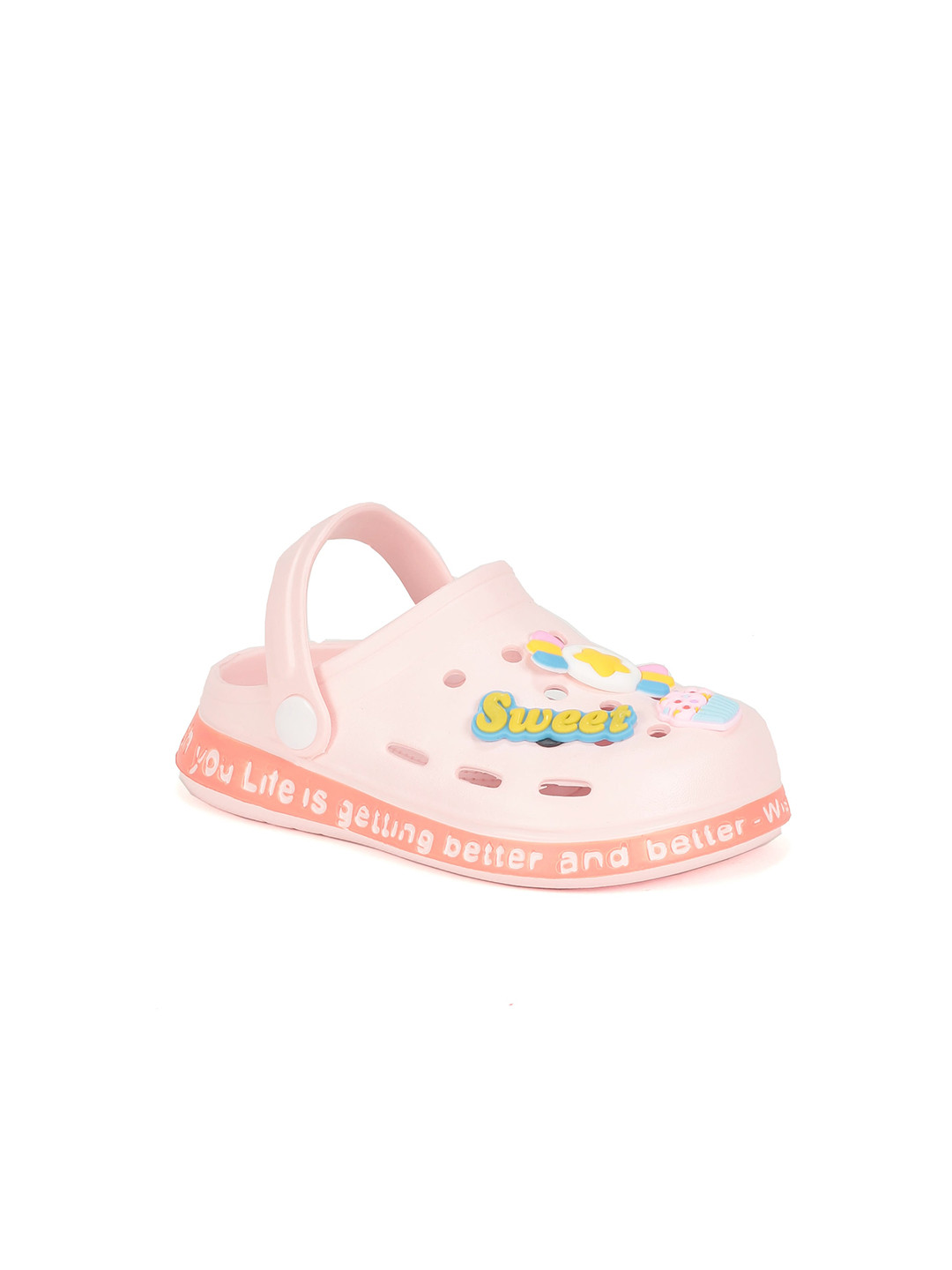 

Lil Lollipop Kids Sweet Applique Anti-Slip Clogs, Pink