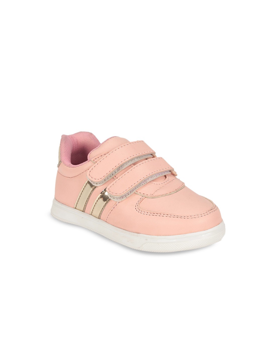 

Lil Lollipop Kids Striped Velcro Sneakers, Pink