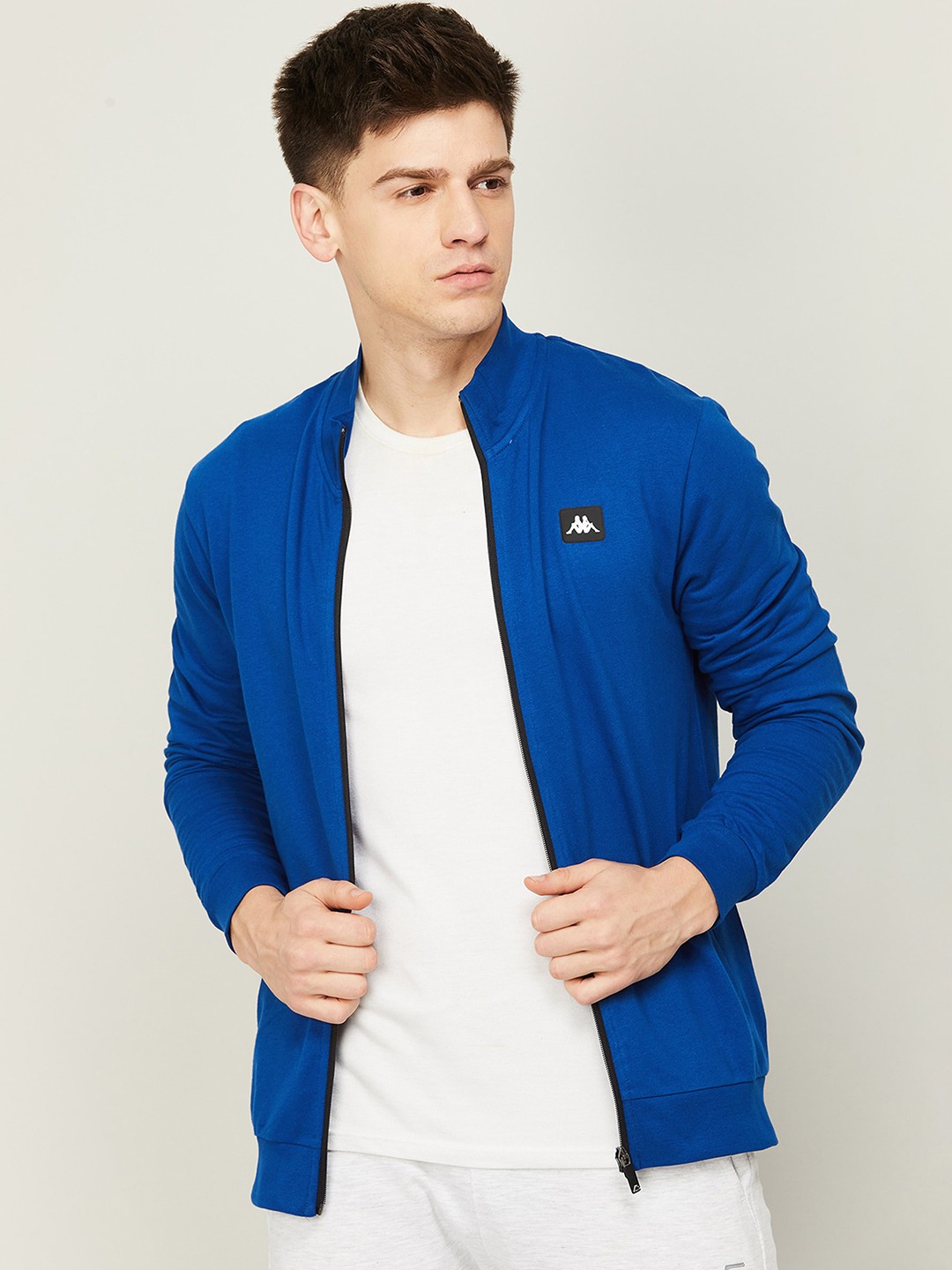

Kappa Men High Neck Cotton Sweatshirt, Blue