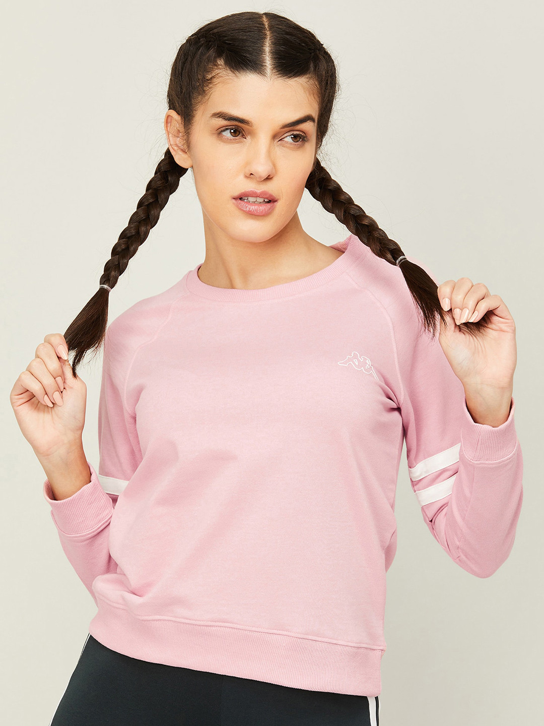 

Kappa Women Round Neck Cotton Sweatshirt, Pink