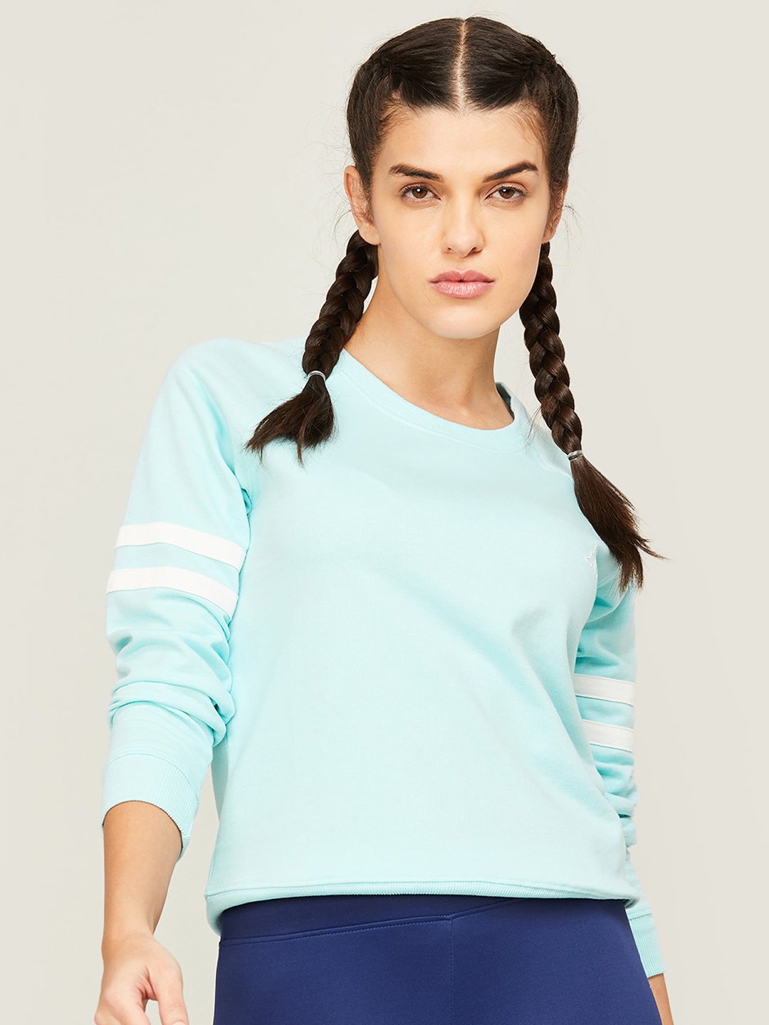 

Kappa Women Round Neck Cotton Sweatshirt, Blue