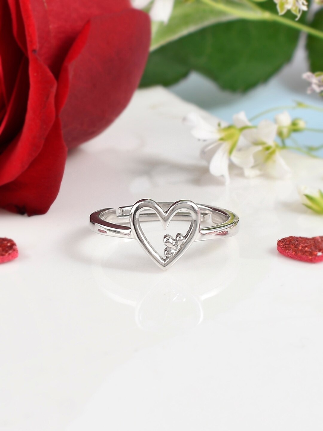 

Studio Voylla 925 Sterling Silver Rhodium-Plated Adjustable Finger Ring