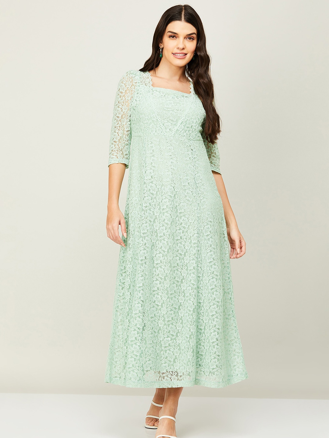 

CODE by Lifestyle Square Neck Maxi Dress, Sea green