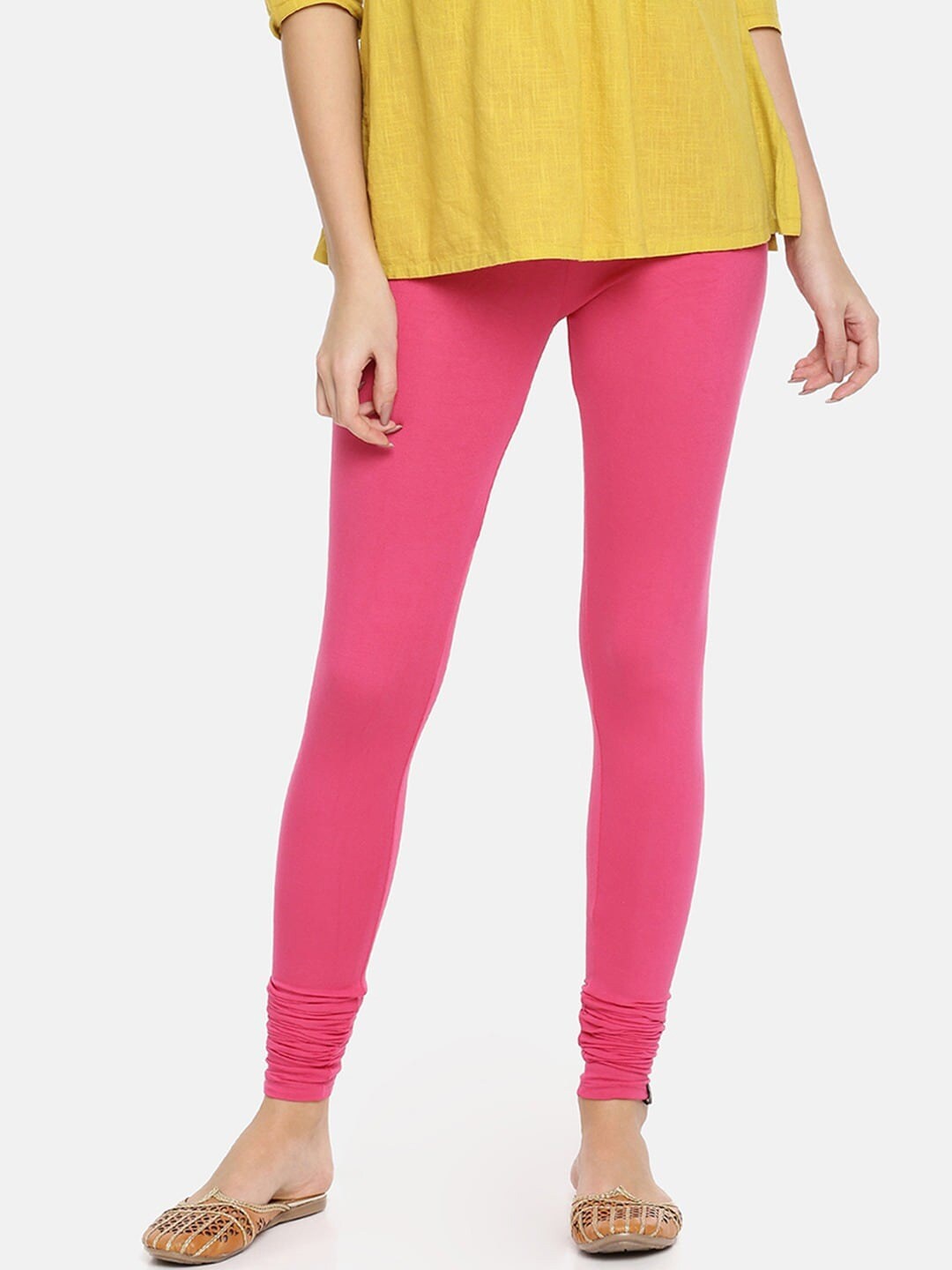 

TWIN BIRDS High-Rise Churidar-Length Leggings, Pink