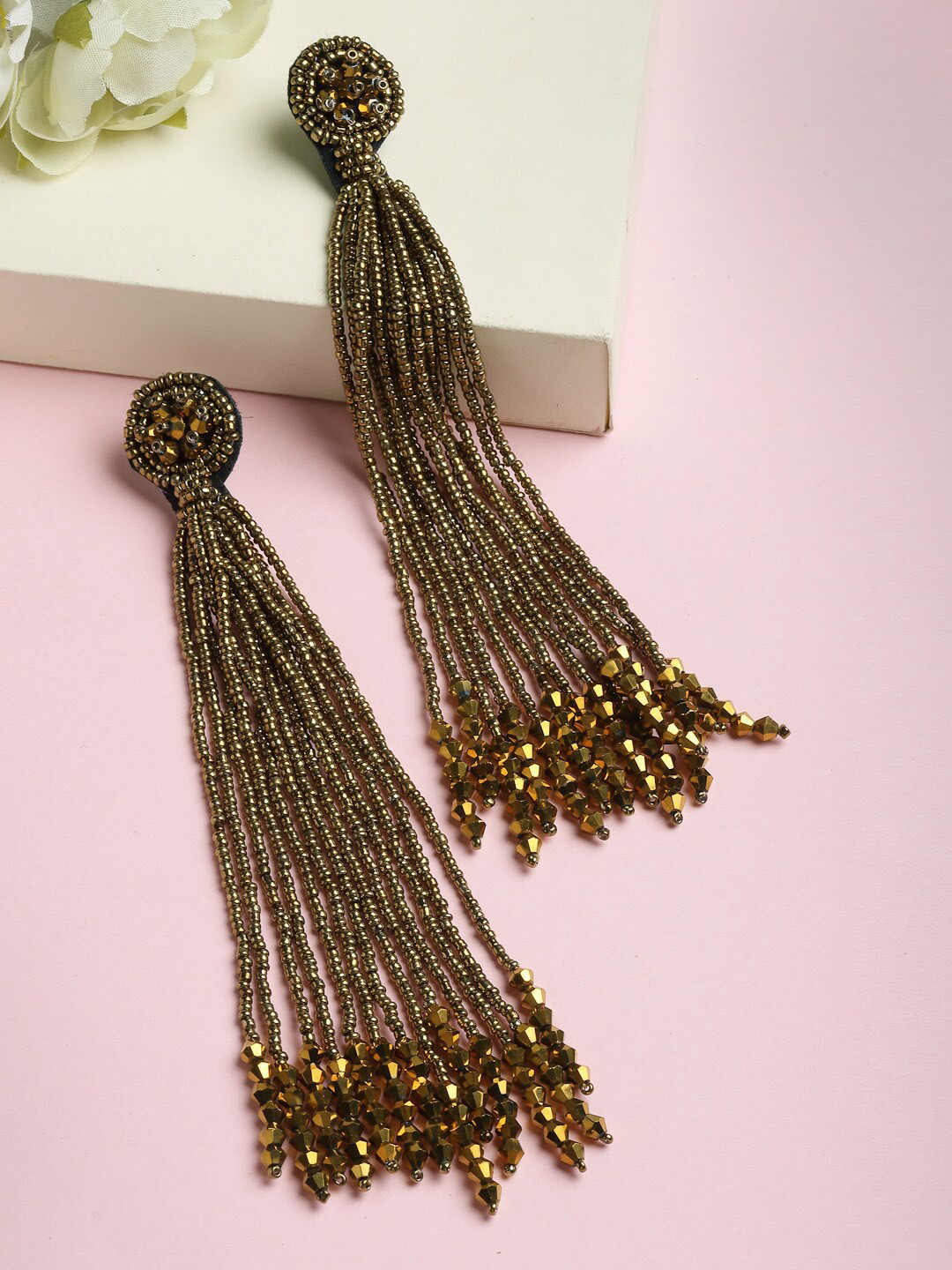 

VOGUE PANASH Gold-Plated Contemporary Drop Earrings