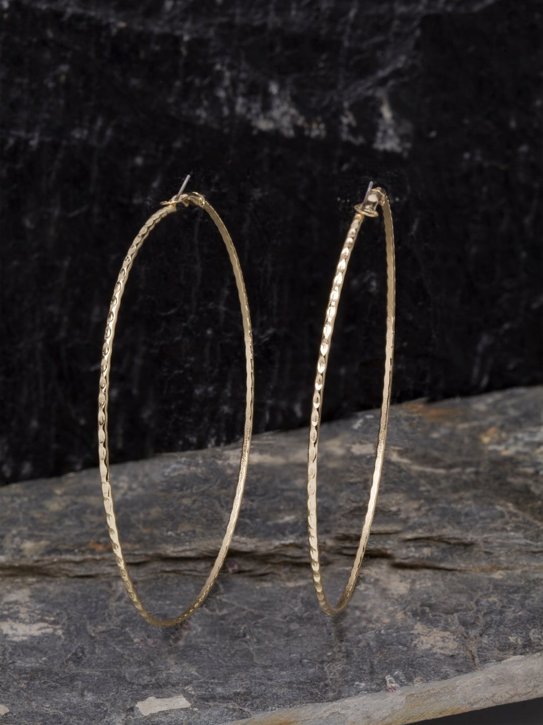 

VOGUE PANASH Gold-Plated Circular Hoop Earrings