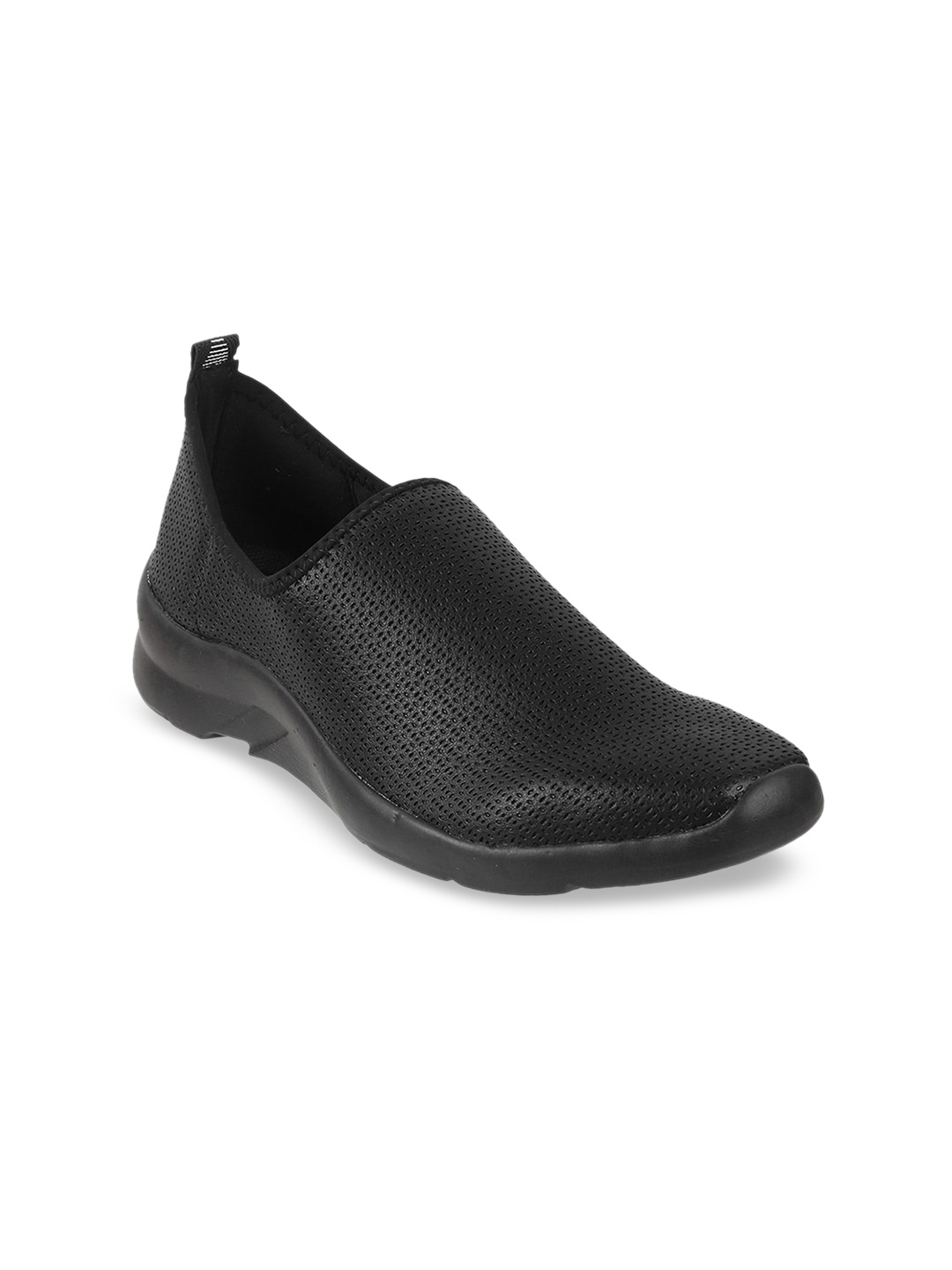 

Biofoot Women Woven Design Slip-On Sneakers, Black