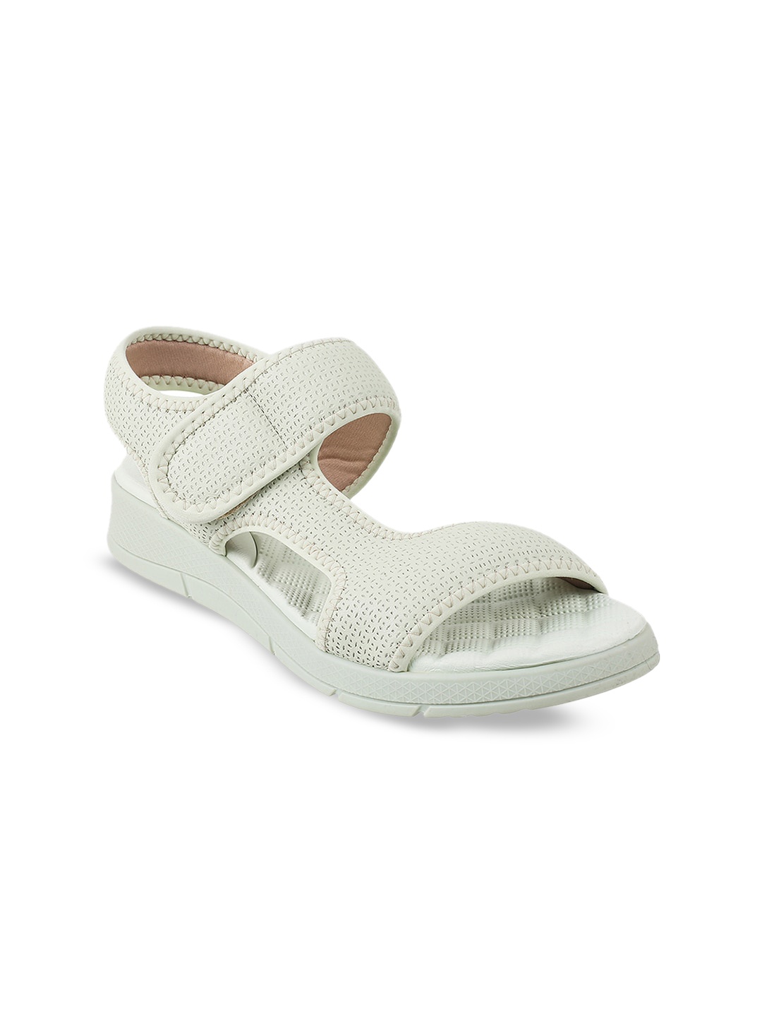 

Biofoot Women Velcro Open Toe Flats, Green