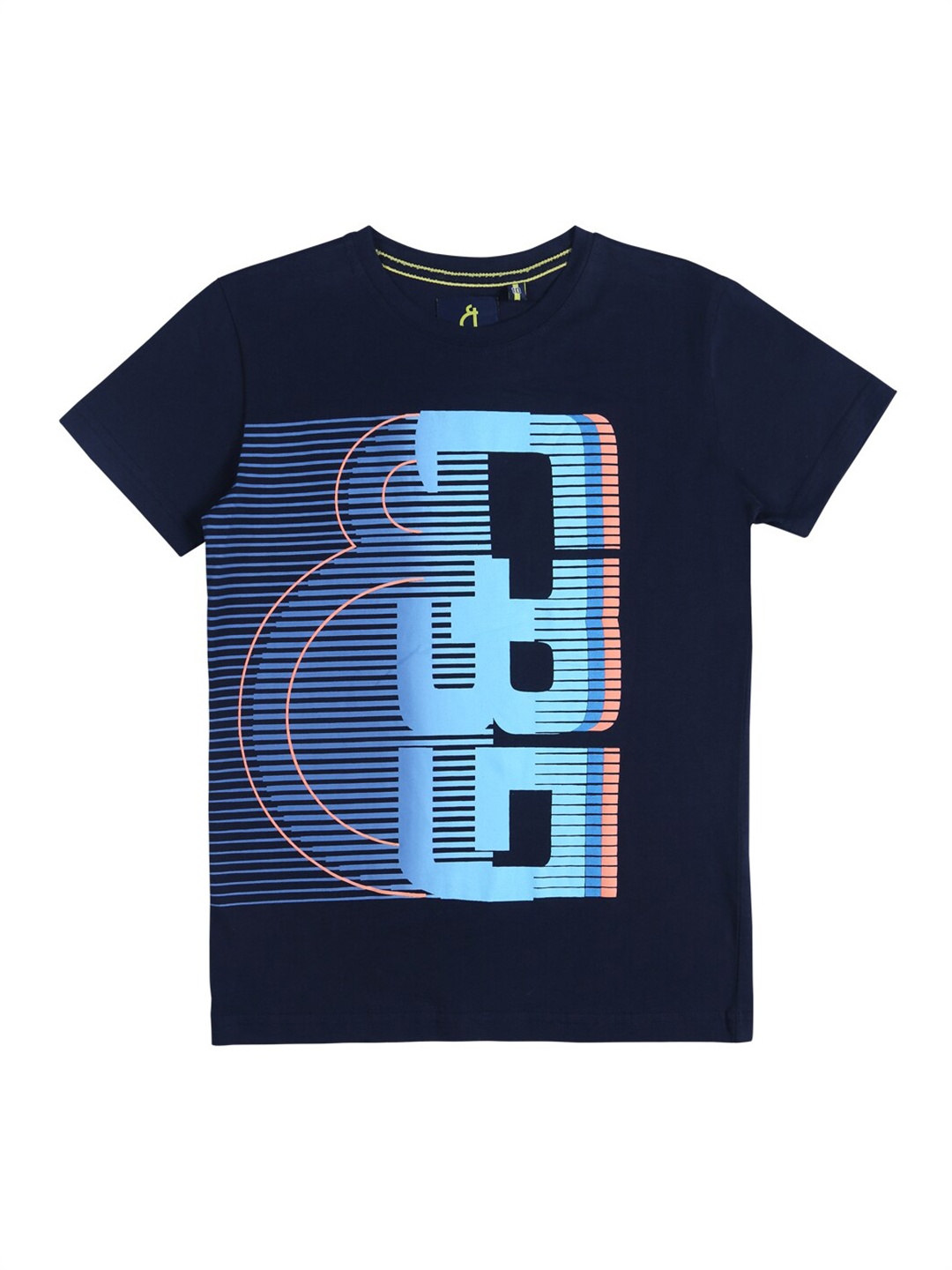 

Gini and Jony Boys Graphic Printed Cotton T-shirt, Navy blue