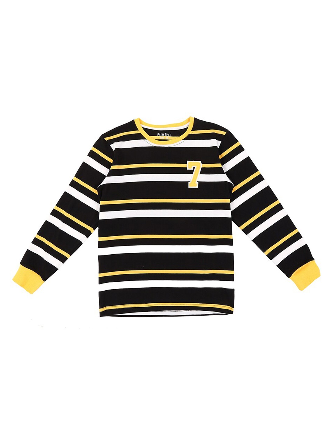 

Gini and Jony Boys Striped Cotton T-shirt, Black
