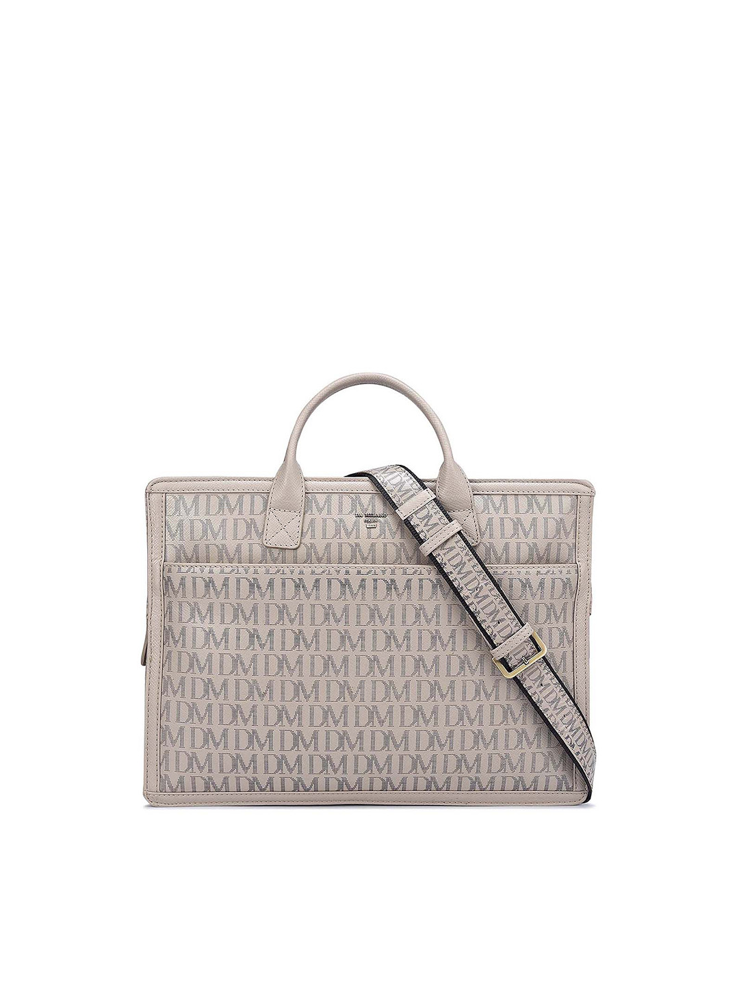 

Da Milano Printed Leather Laptop Sleeve, Beige