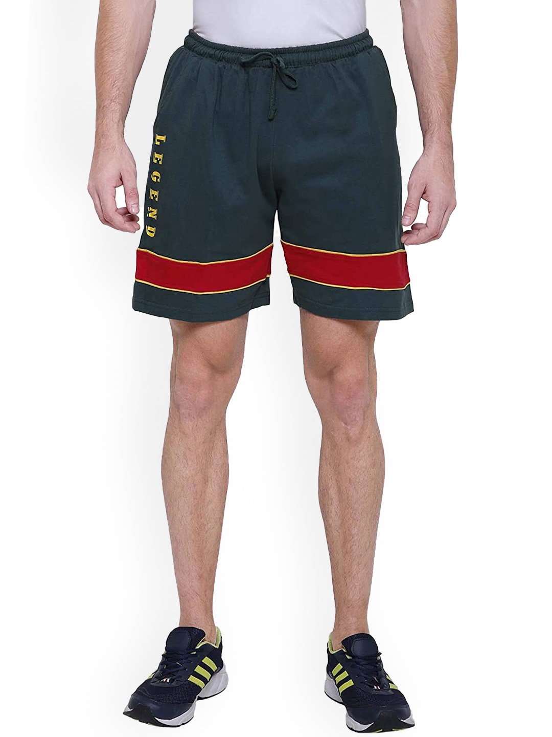 

PROTEENS Men Cotton Sports Shorts, Green