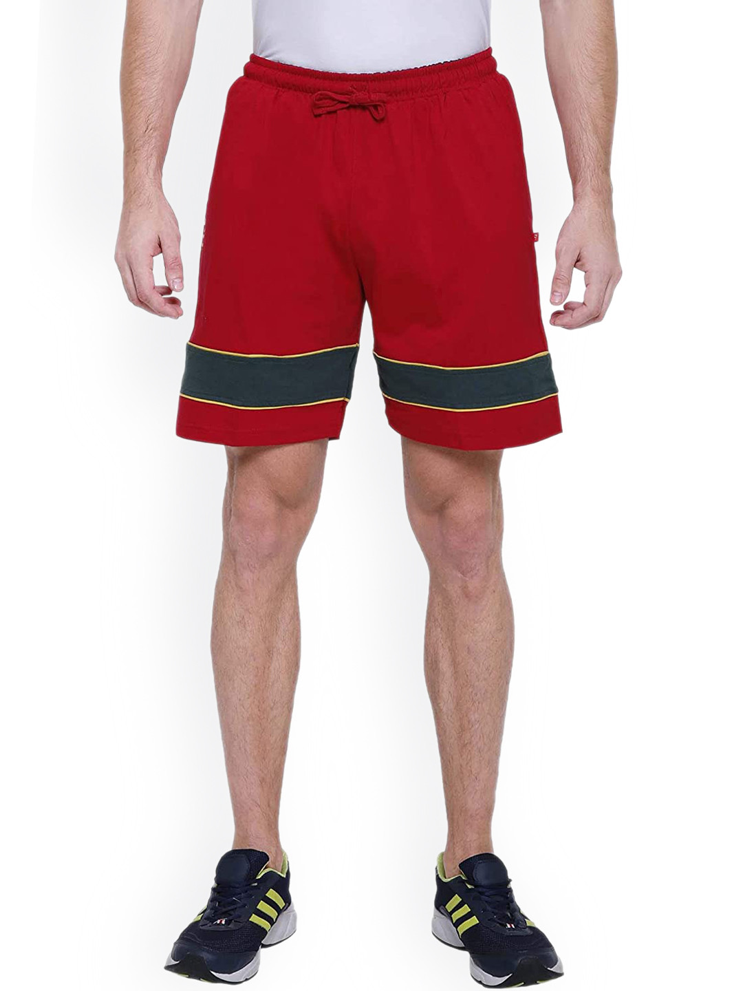 

PROTEENS Men Cotton Sports Shorts, Red