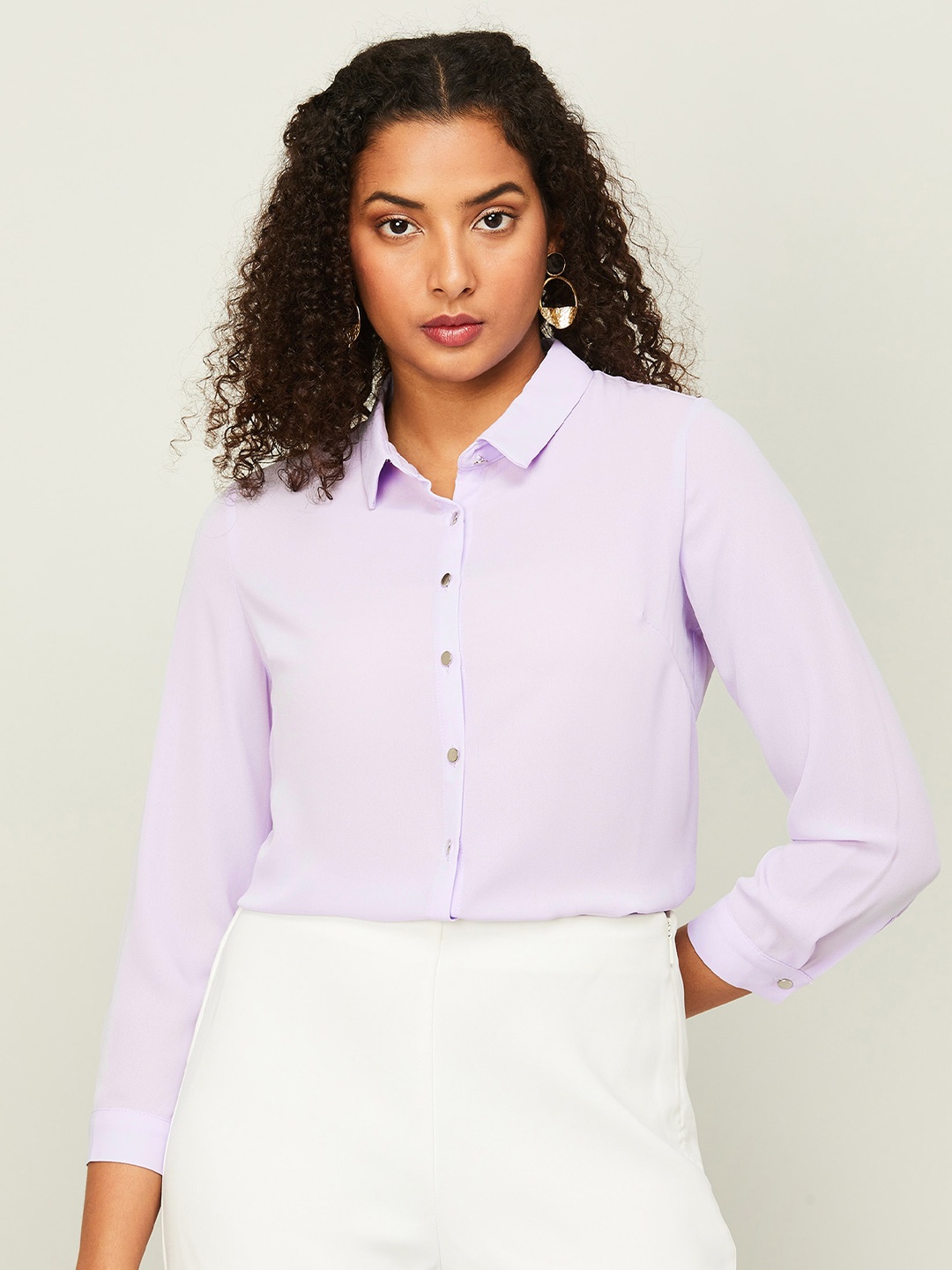 

CODE by Lifestyle Spread Collar Casual Shirt, Lavender