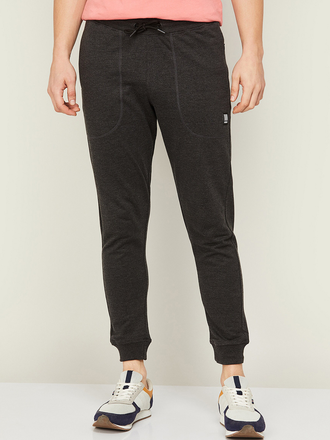 

Forca by Lifestyle Men Cotton Slim-Fit Joggers, Grey