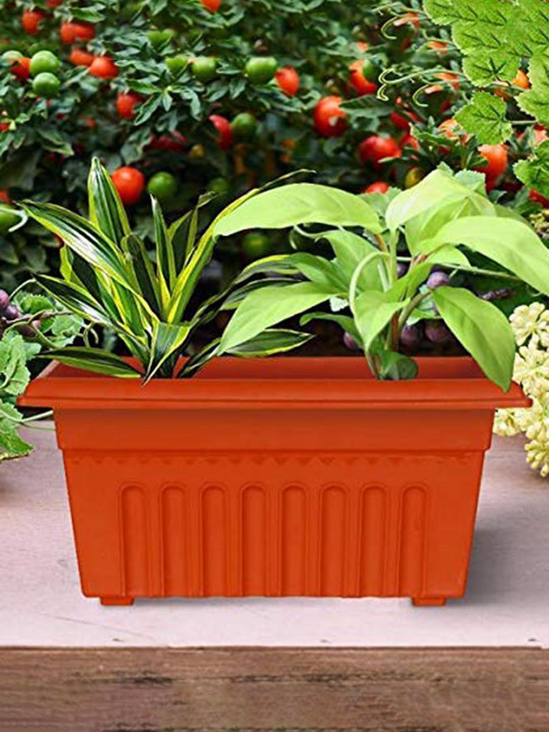 

TRUSTBASKET 3-Pieces Brown UV Treated Rectangular Planters
