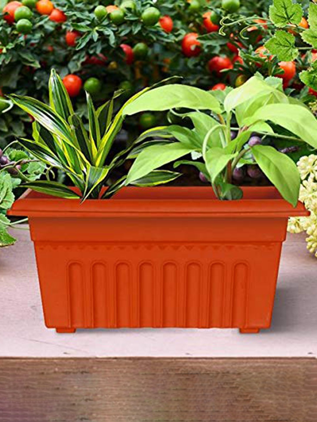 

TRUSTBASKET 3-Pcs Brown Rectangular Planters