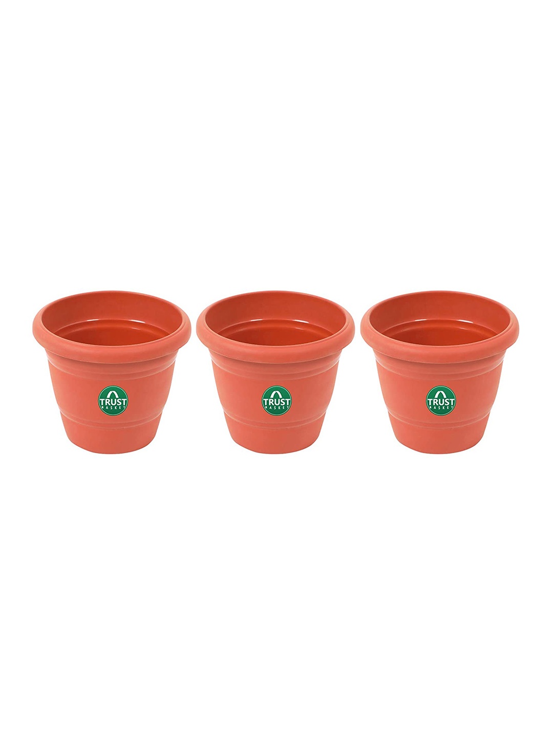 

TRUSTBASKET Brown 3-Pcs Round Planters