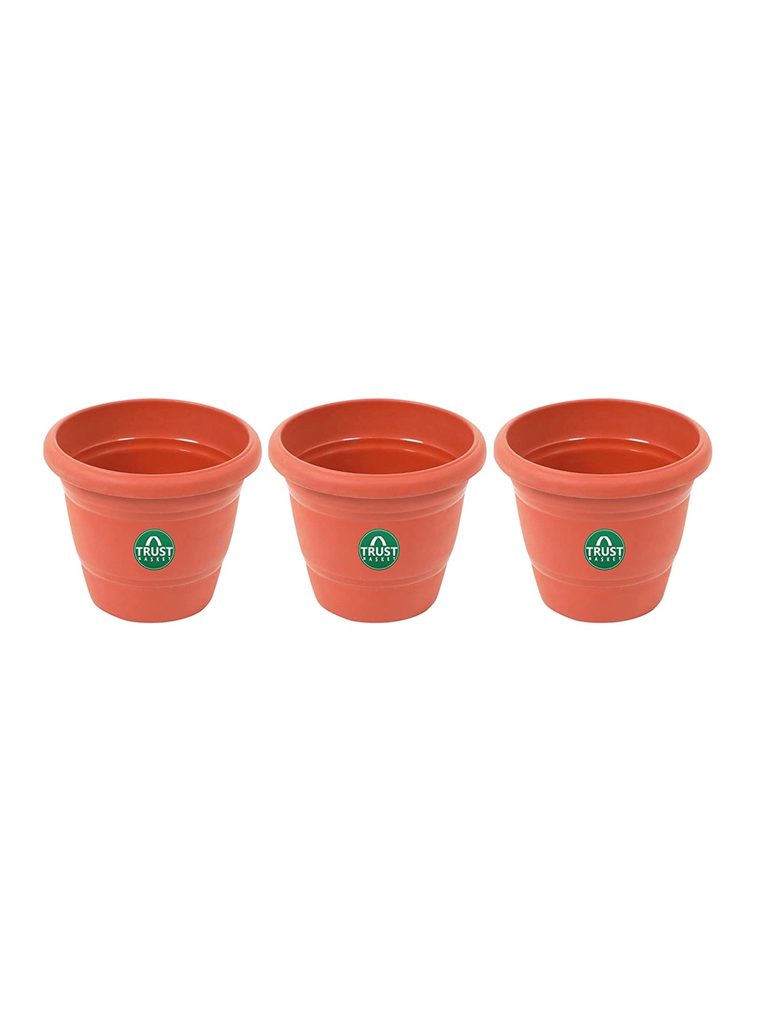 

TRUSTBASKET 3-Pcs Brown Round Planters
