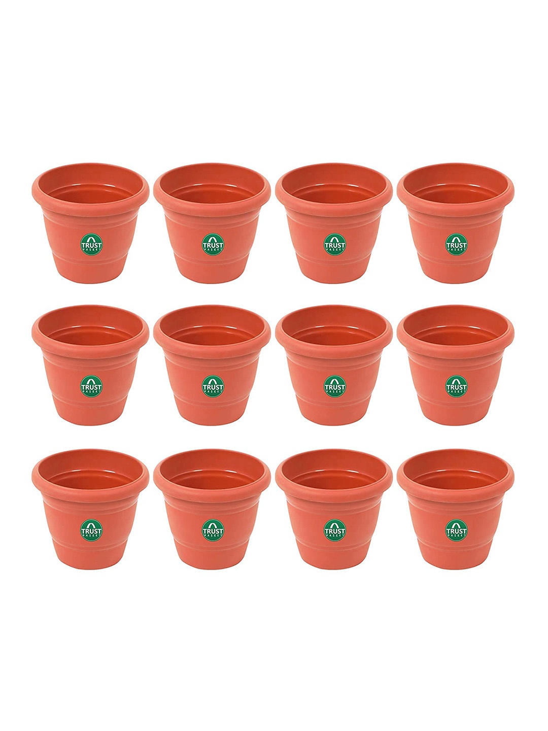

TRUSTBASKET 12-Pcs Brown Round UV Treated Planters