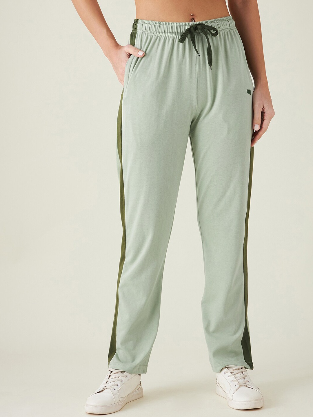 

Modeve Women Cotton Track Pants, Green